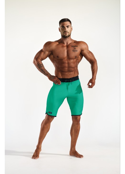 Men's Physique Shorts - Dark Green (bottom borders)